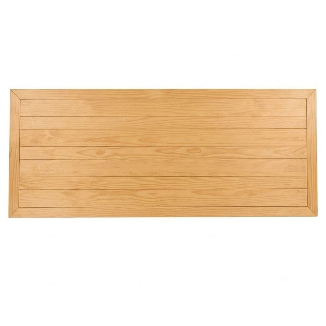 Chivari 96" x 40" (8 Foot) Natural Rectangle Straight Leg Wood Farm Table TFRMPLRT9640-NAT-ST-AX