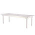 Chivari 96" x 40" (8 Foot) White Distressed Rectangle Thin Fluted Leg Wood Farm Table TFRMPLRT9640-WHD-FL-AX
