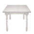 Chivari 96" x 40" (8 Foot) White Distressed Rectangle Thin Fluted Leg Wood Farm Table TFRMPLRT9640-WHD-FL-AX