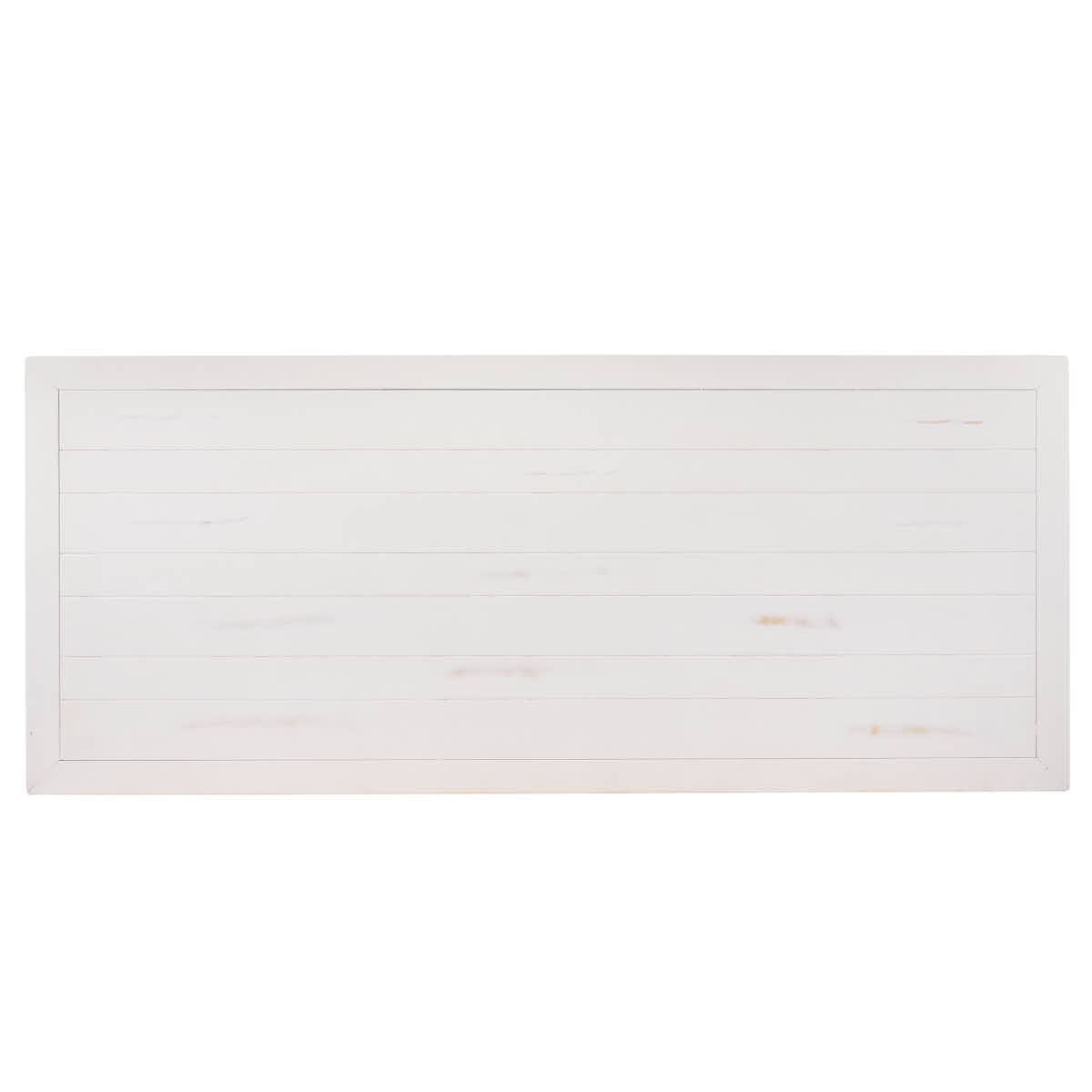 Chivari 96" x 40" (8 Foot) White Distressed Rectangle Thin Fluted Leg Wood Farm Table TFRMPLRT9640-WHD-FL-AX