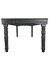 Chivari 96″ x 40″ (8 Foot) Black Rectangle Fluted Leg Wood Farm Table TFARMRT9640-BLACK-T-LEG-AX-T