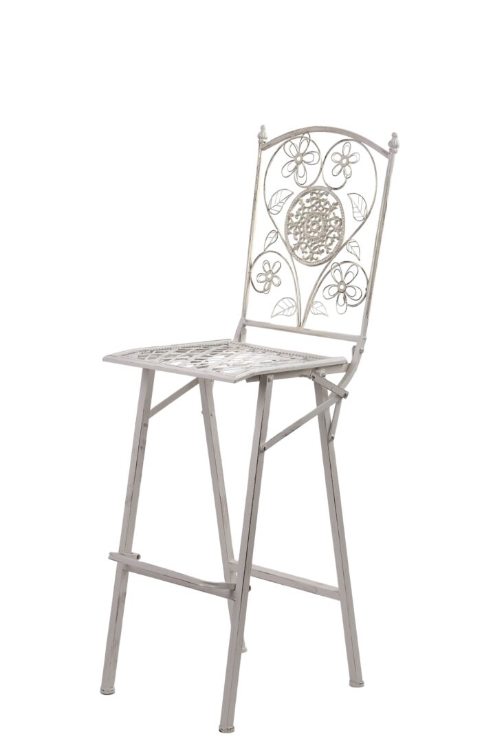 White Barcelona Bistro Barstool with Square Seat and Back (Per Chair Price Shown – Sold only in Quantities of 2)