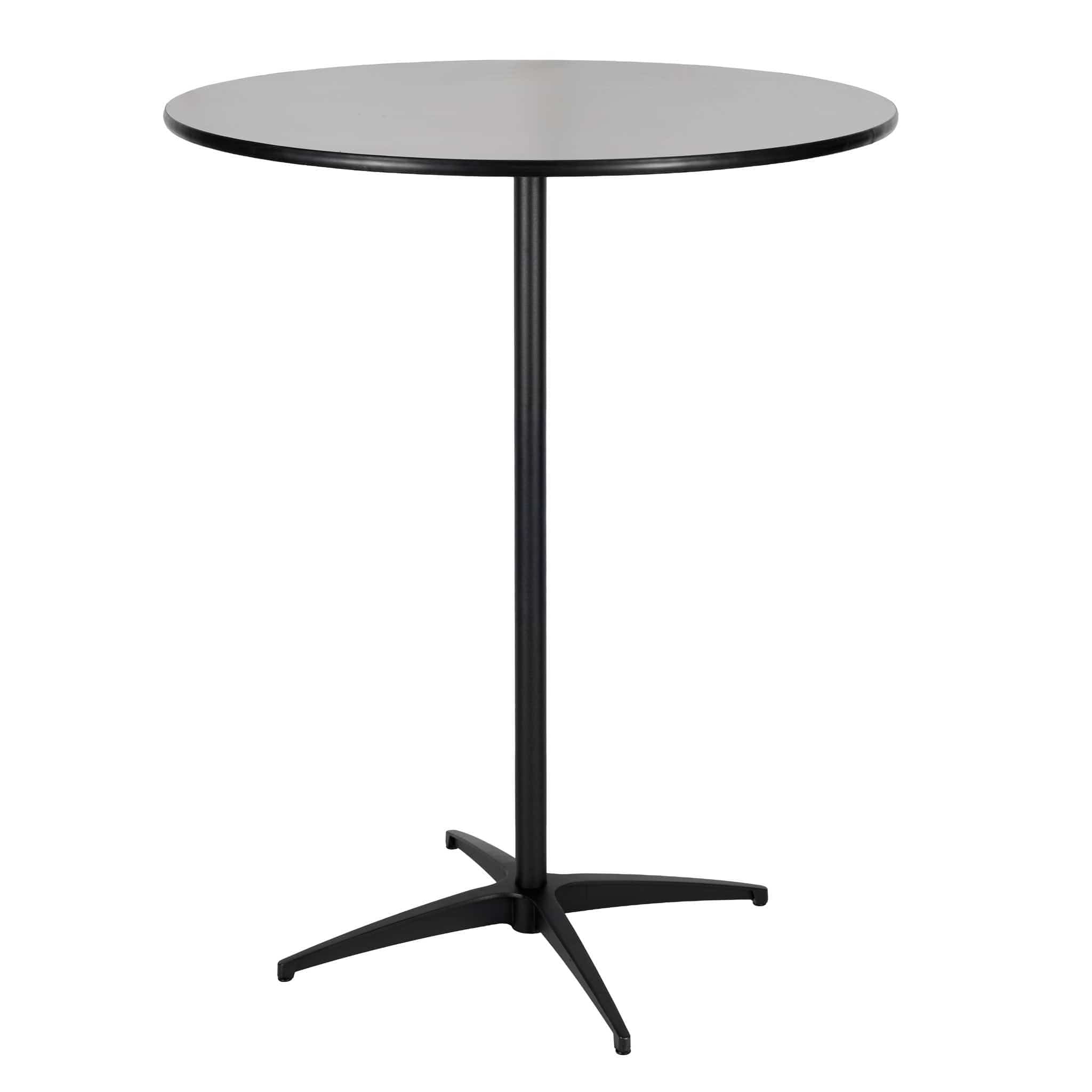 Chivari Black 36" Round Plywood Cocktail Table Kit TKITRD36BLK-AX-T