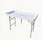 Chivari 47" x 24" (4 Foot ) White Plastic Ice Cooler Table with Steel Frame TPLSIC4724-LF