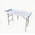 Chivari 47" x 24" (4 Foot ) White Plastic Ice Cooler Table with Steel Frame TPLSIC4724-LF