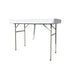 Chivari 47" x 24" (4 Foot ) White Plastic Ice Cooler Table with Steel Frame TPLSIC4724-LF