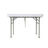 Chivari 47" x 24" (4 Foot ) White Plastic Ice Cooler Table with Steel Frame TPLSIC4724-LF