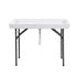 Chivari 47" x 24" (4 Foot ) White Plastic Ice Cooler Table with Steel Frame TPLSIC4724-LF