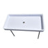 Chivari 47" x 24" (4 Foot ) White Plastic Ice Cooler Table with Steel Frame TPLSIC4724-LF