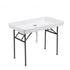 Chivari 47" x 24" (4 Foot ) White Plastic Ice Cooler Table with Steel Frame TPLSIC4724-LF