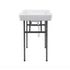 Chivari 47" x 24" (4 Foot ) White Plastic Ice Cooler Table with Steel Frame TPLSIC4724-LF