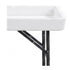 Chivari 47" x 24" (4 Foot ) White Plastic Ice Cooler Table with Steel Frame TPLSIC4724-LF