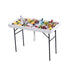 Chivari 47" x 24" (4 Foot ) White Plastic Ice Cooler Table with Steel Frame TPLSIC4724-LF