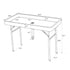 Chivari 47" x 24" (4 Foot ) White Plastic Ice Cooler Table with Steel Frame TPLSIC4724-LF