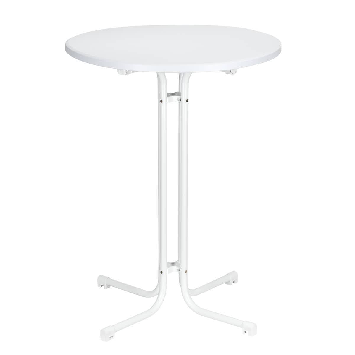 Chivari 31.5" Round White Plastic Cocktail Table TPLSRD31.5COCKTAIL-WHI-CX-T