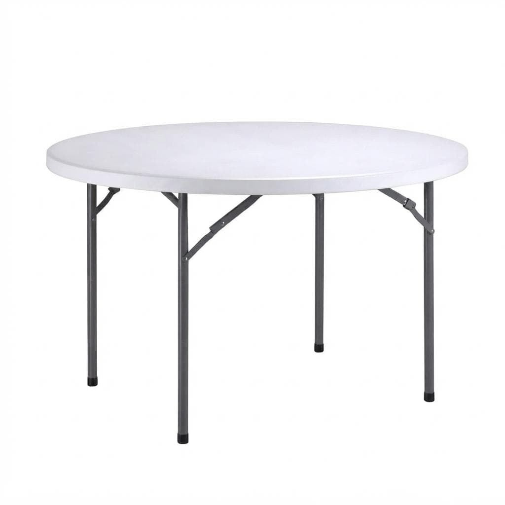 Chivari 48" (4 Foot) Round Heavy Duty Plastic Folding Table TPLSRD48-LF-T