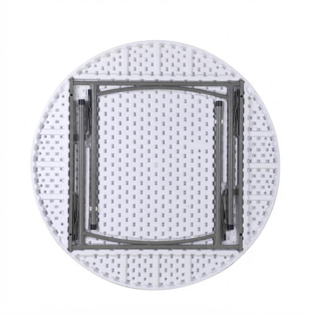 Chivari 48" (4 Foot) Round Heavy Duty Plastic Folding Table TPLSRD48-LF-T