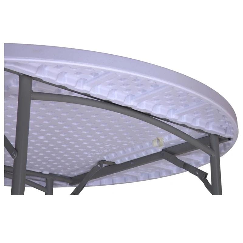 Chivari 48" (4 Foot) Round Heavy Duty Plastic Folding Table TPLSRD48-LF-T