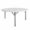 60" (5 Foot) Round Heavy Duty Plastic Folding Table with Steel Skeleton