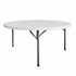 60" (5 Foot) Round Heavy Duty Plastic Folding Table with Steel Skeleton