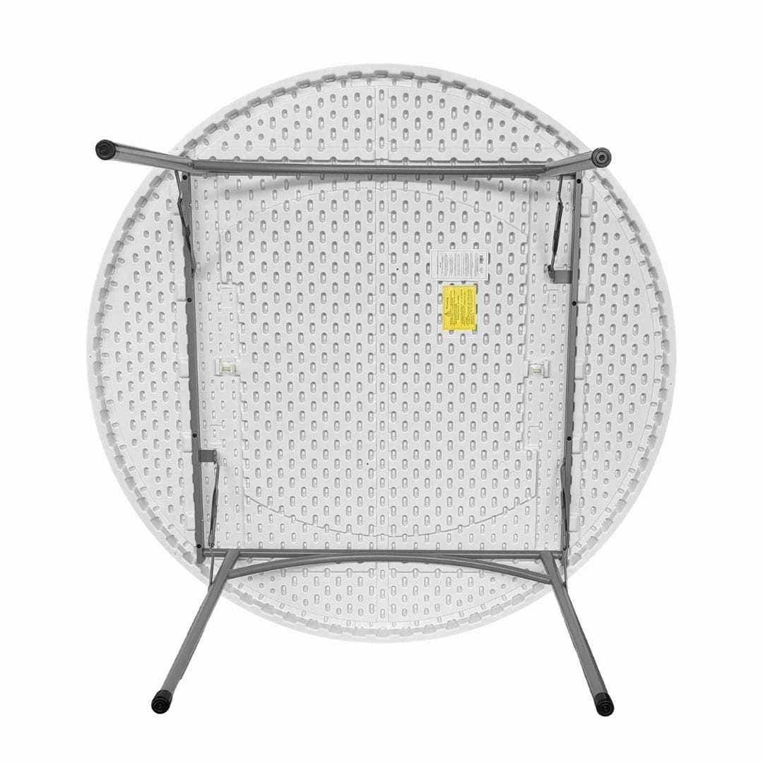 Chivari 60" (5 Foot) Round Heavy Duty Plastic Folding Table TPLSRD60-LFT