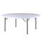 Chivari 72" (6 Foot) White Plastic Round Table Steel Skeleton™ TPLSRD72-LF-T