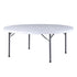 Chivari 72" (6 Foot) White Plastic Round Table Steel Skeleton™ TPLSRD72-LF-T