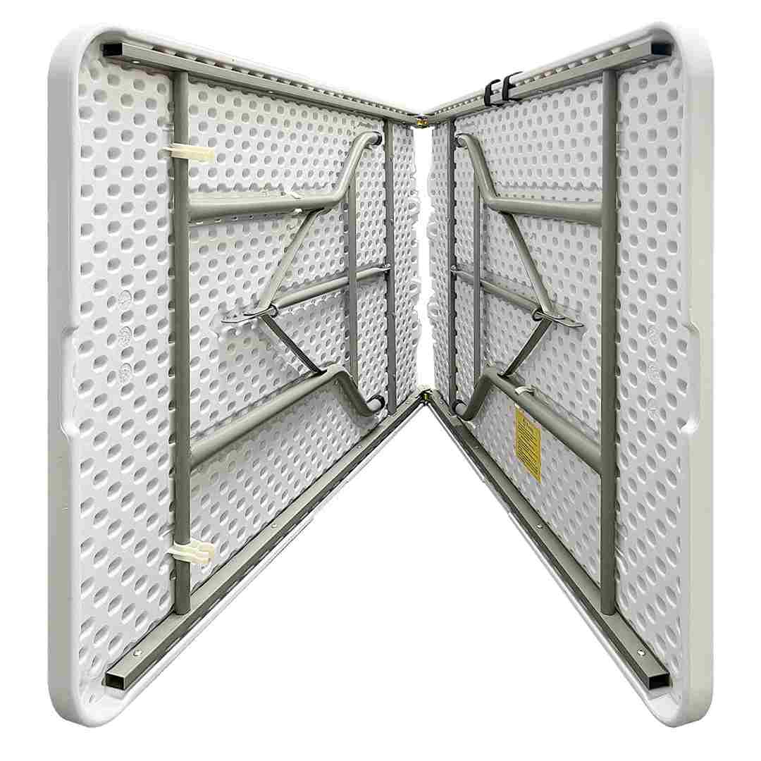 Chivari 96" x 30" (8 Foot) Rectangle Heavy Duty  Fold-In-Half Plastic Table TPLSRT9630-BF-AX-T