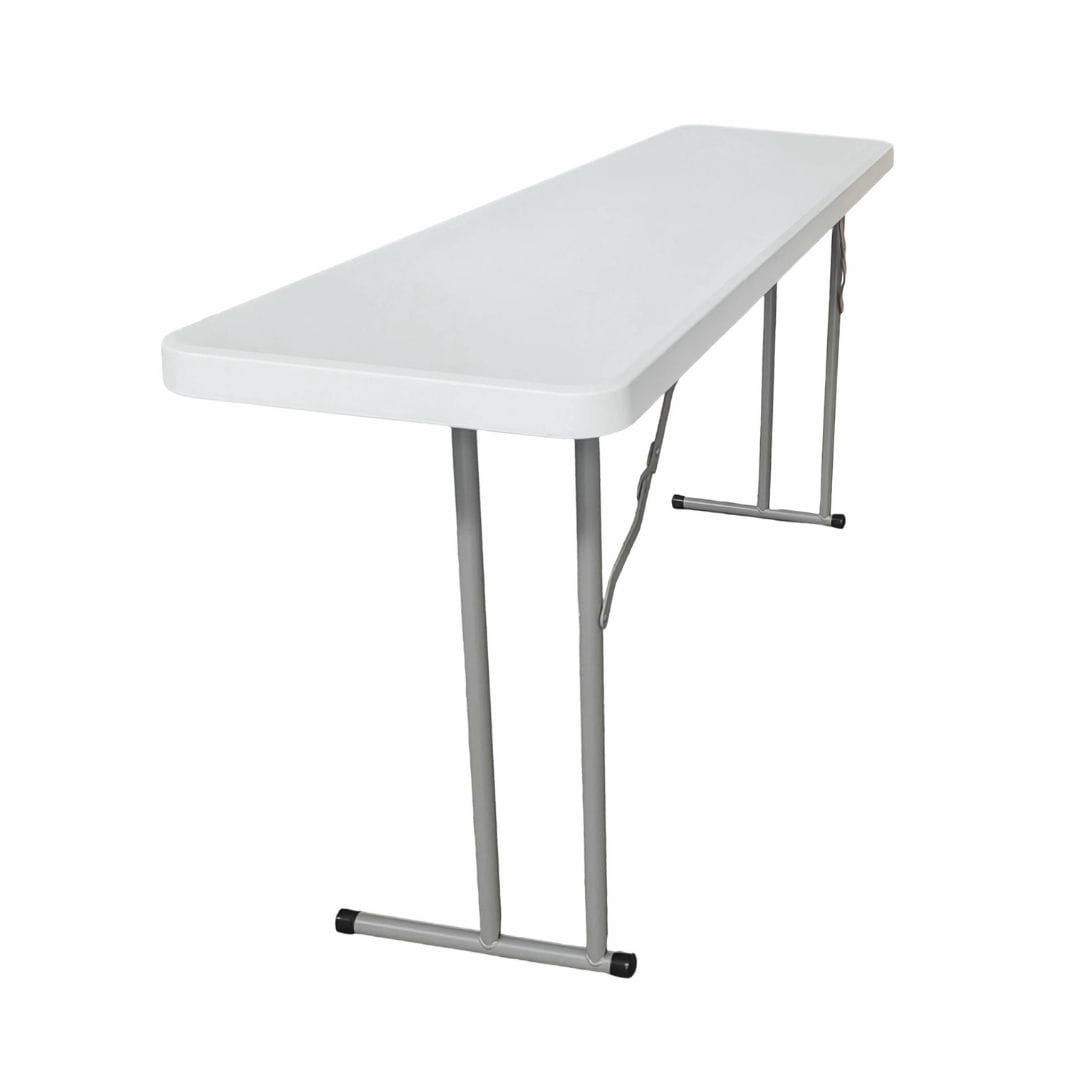 Chivari 72" x 18" (6 Foot) Rectangle Plastic Folding Table TPLSRT7218-LFT