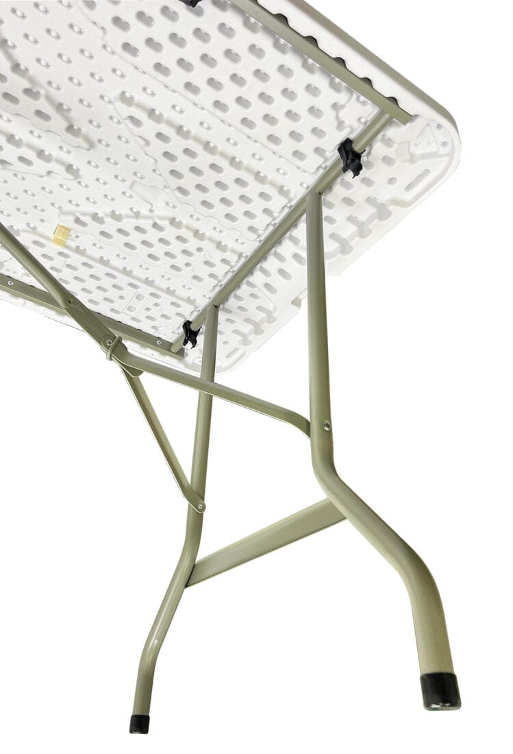 Chivari 72" x 30" (6 Foot) Rectangle Fold-In-Half Plastic Table TPLSRT7230-BF-LF-T