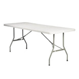 72" x 30" (6 Foot) Rectangle Heavy Duty Plastic Folding Table