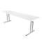 Chivari 96" x 18" (8 Foot) White Rectangle Plastic Table TPLSRT9618-LF-T