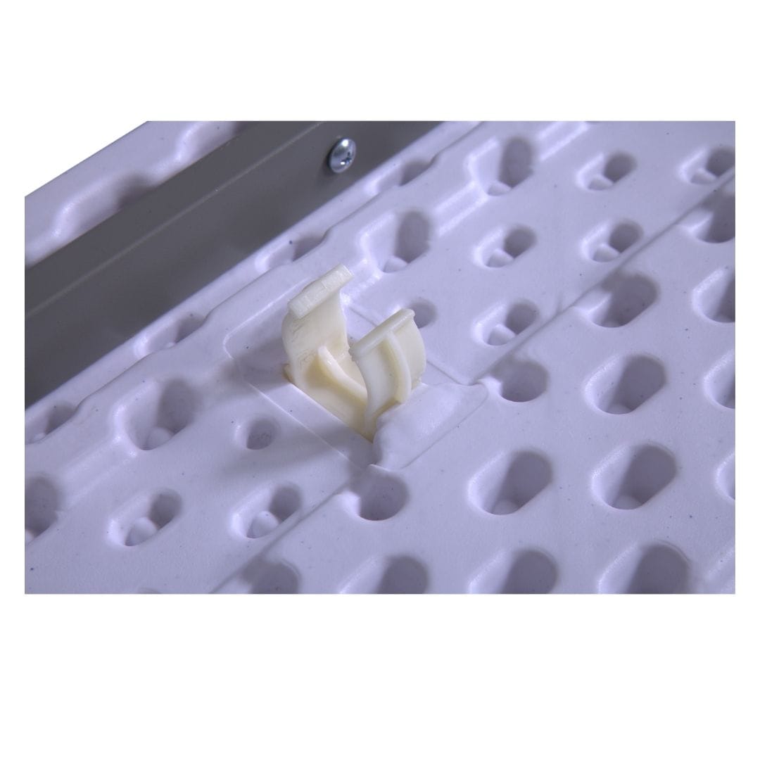 Chivari 96" x 18" (8 Foot) White Rectangle Plastic Table TPLSRT9618-LF-T