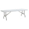Chivari 96" x 30" (8 Foot) White Rectangle Plastic Table TPLSRT9630-LF-T