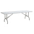 Chivari 96" x 30" (8 Foot) White Rectangle Plastic Table TPLSRT9630-LF-T