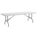Chivari 96" x 30" (8 Foot) White Rectangle Plastic Table TPLSRT9630-LF-T