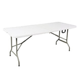 96" x 30" (8 Foot) White Rectangle Plastic Table