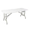 Chivari 96" x 30" (8 Foot) White Rectangle Plastic Table TPLSRT9630-LFT