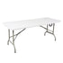 Chivari 96" x 30" (8 Foot) White Rectangle Plastic Table TPLSRT9630-LFT