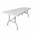 Chivari 96" x 30" (8 Foot) White Rectangle Plastic Table TPLSRT9630-LFT