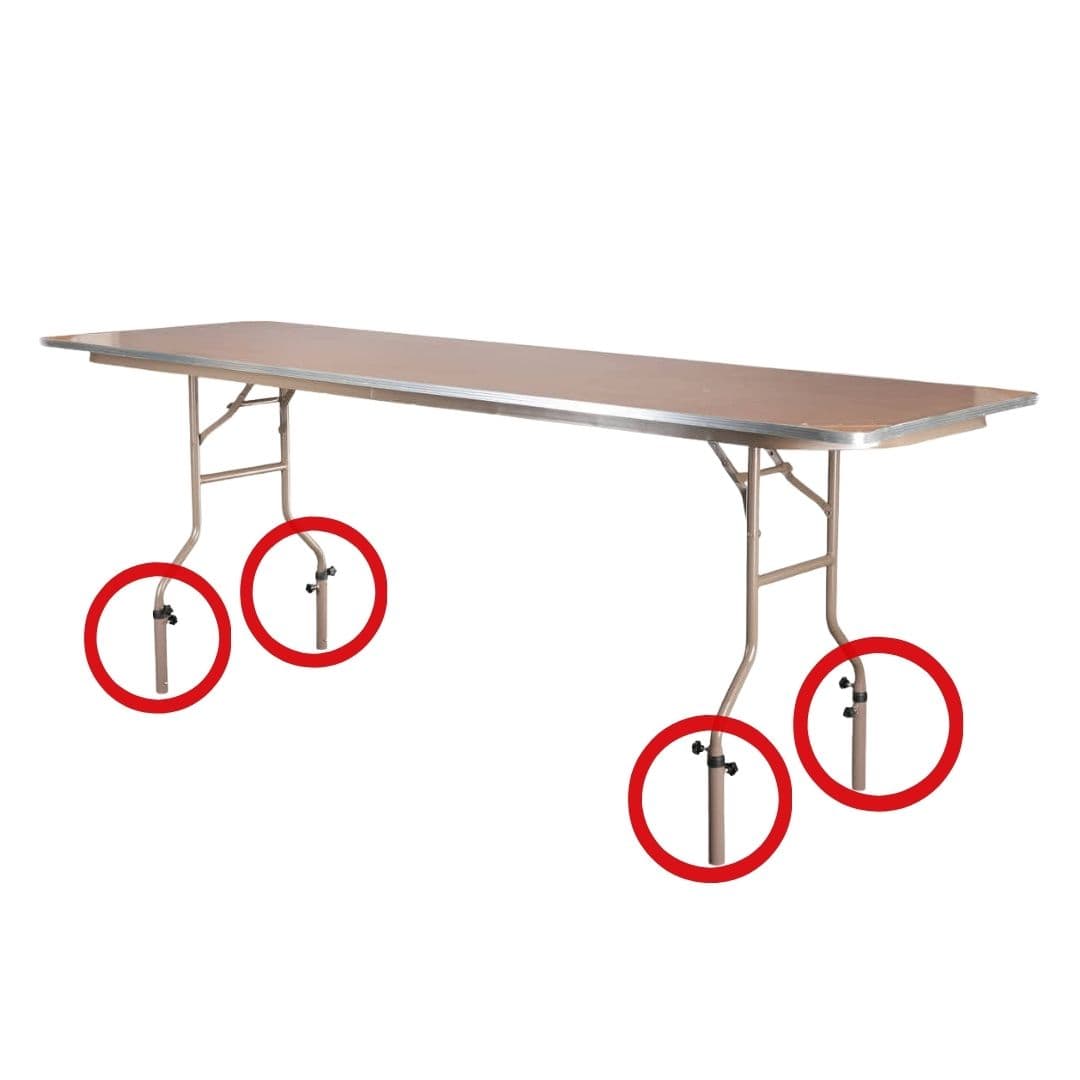 Chivari Plywood Table Leg Extensions adjusts to 36" or 42" Height Set of 4 TPLY-LGEXT-AX