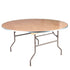 8 Plywood 60" (5 Foot) Round Folding Tables with Metal Edge + Steel Banquet Table Cart