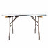 Chivari 60" (5 Foot) Round Heavy Duty Metal Edge Plywood Folding Banquet Table with Warm Gray Legs TPLYRD60MG-AX-T
