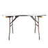 10 Plywood 60" (5 Foot) Round Folding Tables with Metal Edge + Extra Large Steel Banquet Table Cart