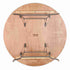 8 Plywood 60" (5 Foot) Round Folding Tables with Metal Edge + Steel Banquet Table Cart