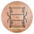 10 Plywood 60" (5 Foot) Round Folding Tables with Metal Edge + Extra Large Steel Banquet Table Cart