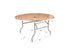 Chivari 60" (5 Foot) Round Heavy Duty Metal Edge Plywood Folding Banquet Table with Warm Gray Legs TPLYRD60MG-AX-T