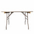 Chivari 60" (5 Foot) Round Heavy Duty Natural Plywood Folding Banquet Table TPLYRD60VG-AX-T
