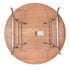 Chivari 60" (5 Foot) Round Heavy Duty Natural Plywood Folding Banquet Table TPLYRD60VG-AX-T