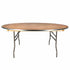 8 Plywood 72" (6 Foot) Round Folding Tables with Metal Edge + Extra Large Steel Banquet Table Cart
